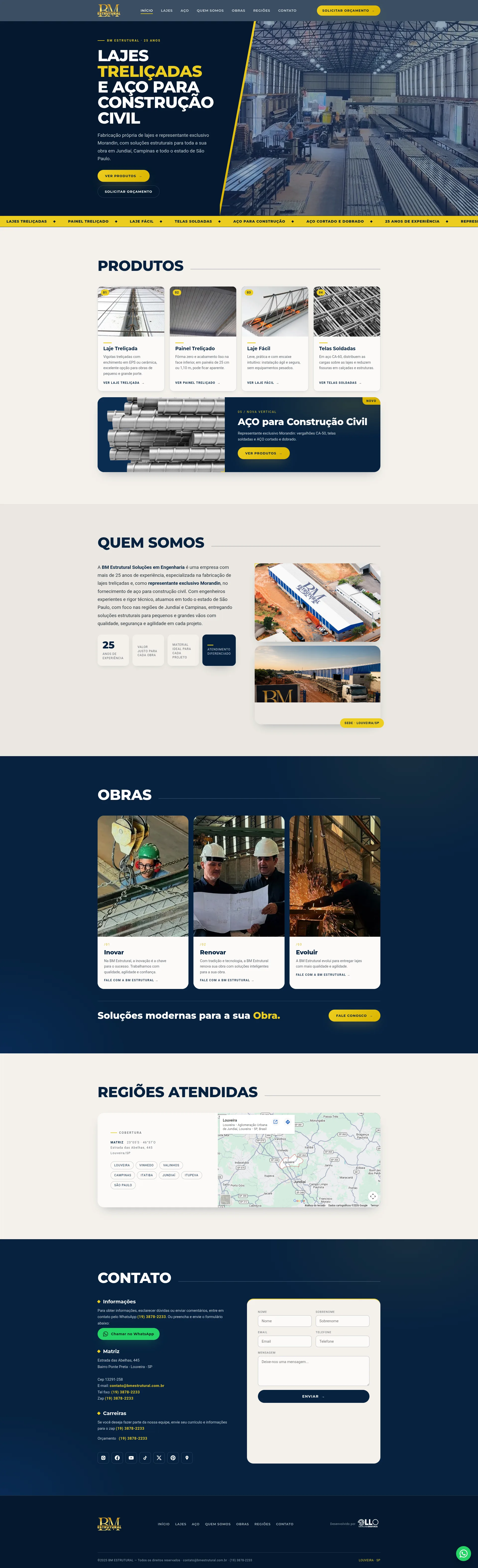 Novo site BM Estrutural