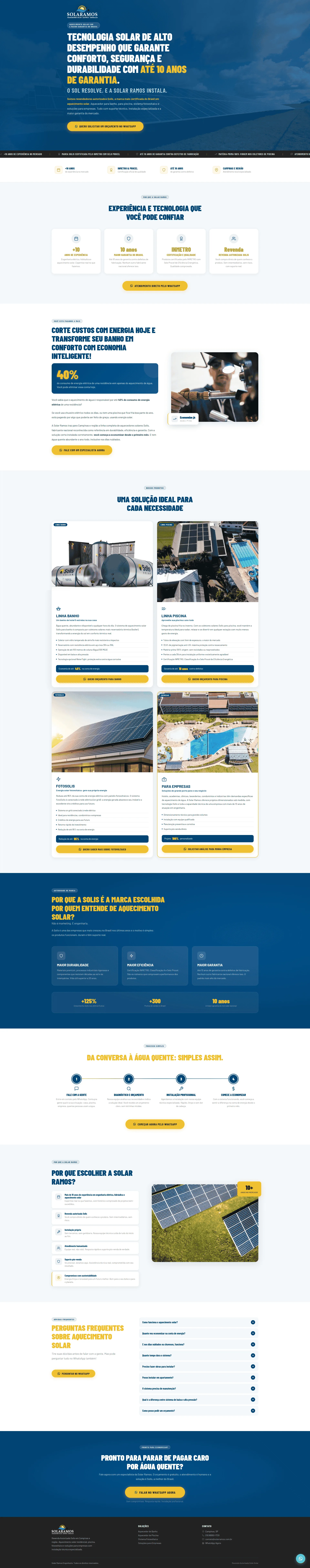 Landing Page Aquecedor SolaRamos