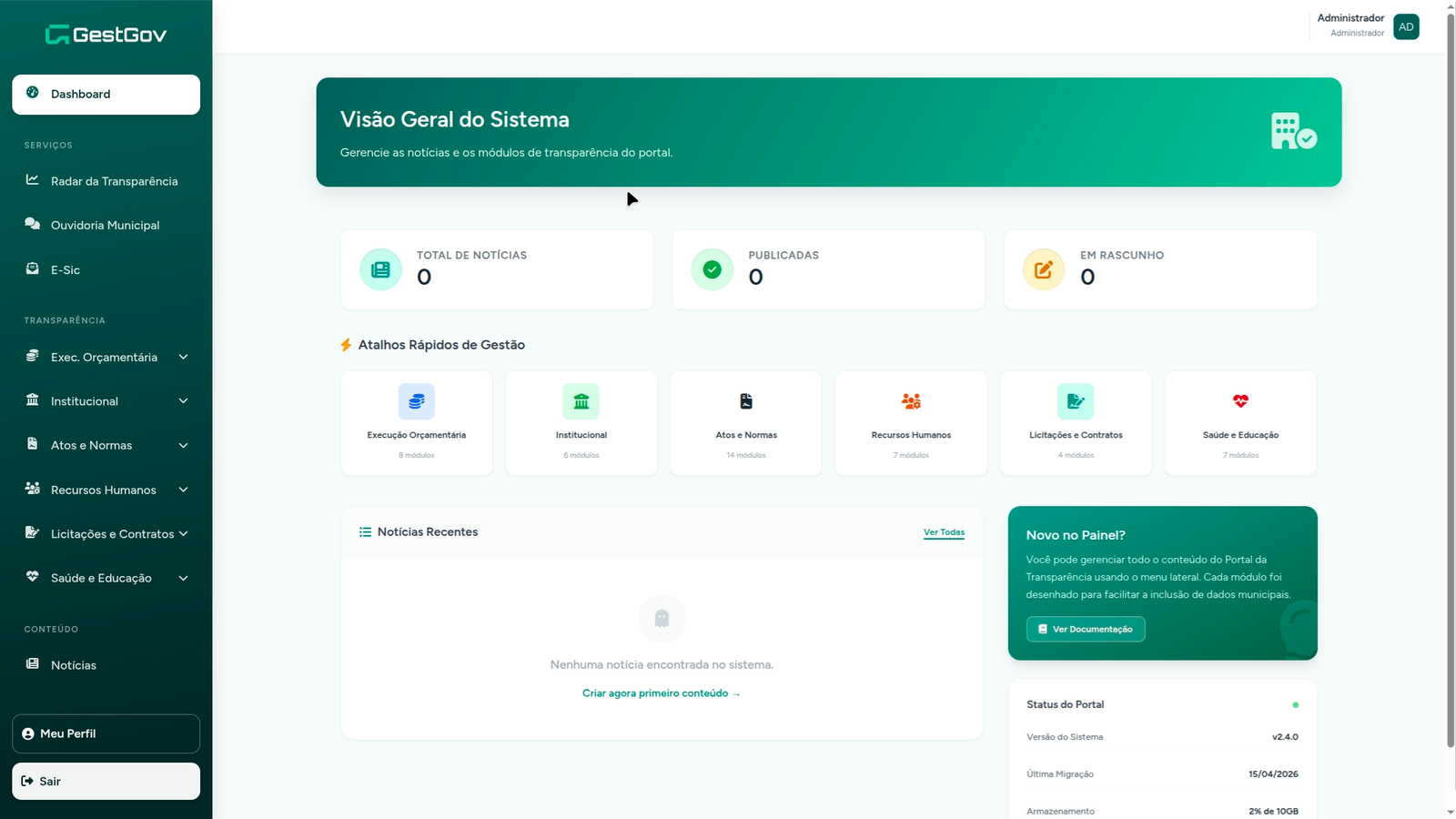 Projeto: Portal da Transparência - Palmeiras do Piauí